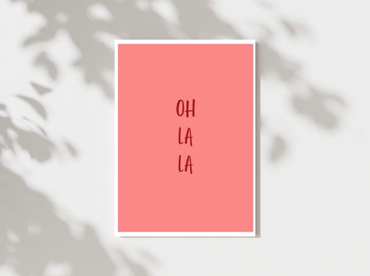 Postkarte Oh La La